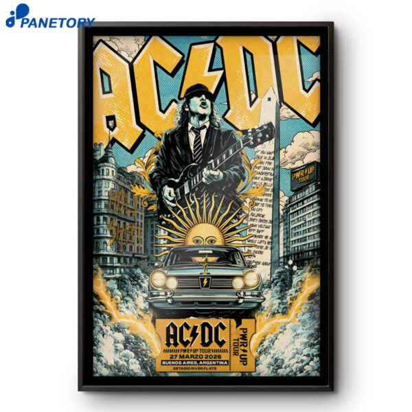 Ac Dc Estadio River Plate Buenos Aires Argentina Mar 27 2026 Poster