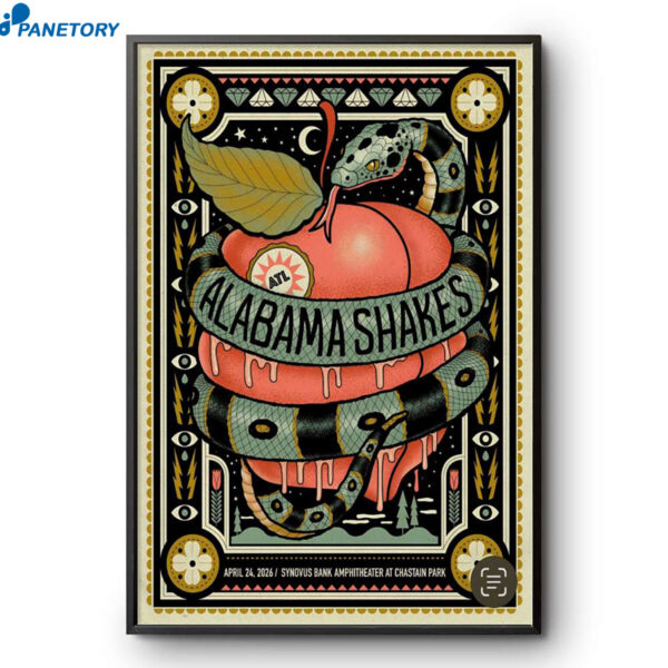Alabama Shakes Synovus Bank Amphitheater Chastain Park Atlanta GA Apr 24 2026 Poster