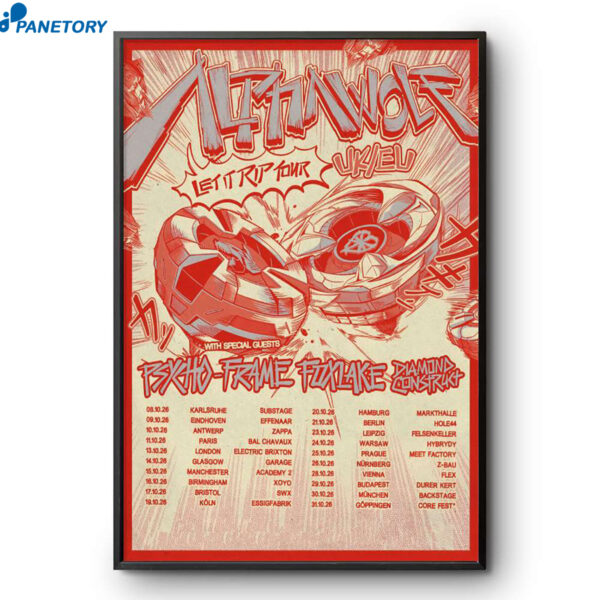 Alpha Wolf Let It Rip Europe-UK Tour 2026 Poster