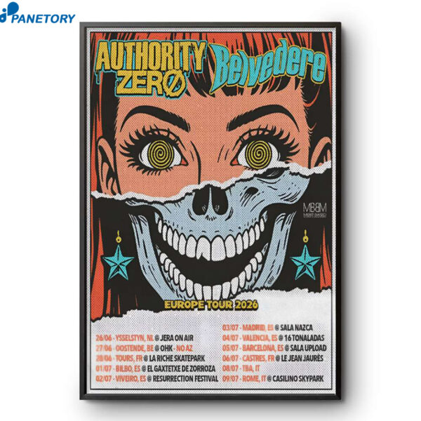 Authority Zero And Belvedere Europe Shows 2026 Poster