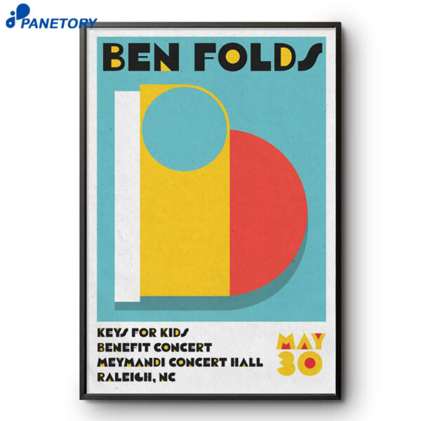 Ben Folds Raleigh NC Event May 30 2026 Poster