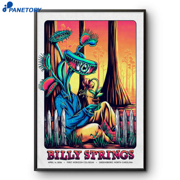 Billy Strings First Horizon Coliseum Greensboro NC Apr 14 2026 Poster