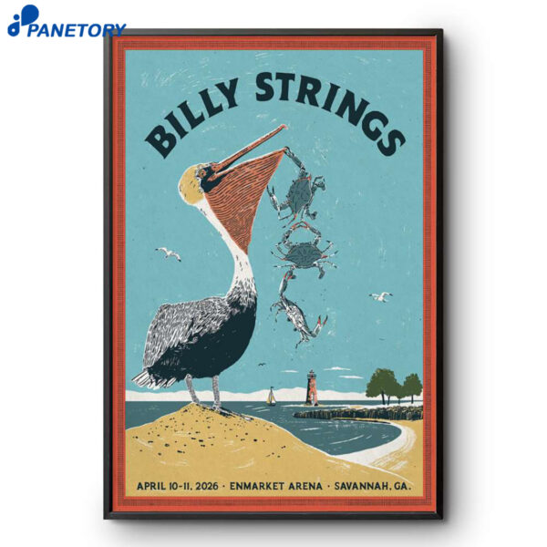 Billy Strings Savannah Enmarket Arena Apr 10-11 2026 Poster