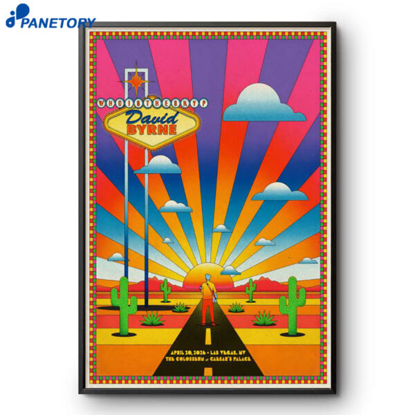 David Byrne Las Vegas NV Apr 20 2026 Poster
