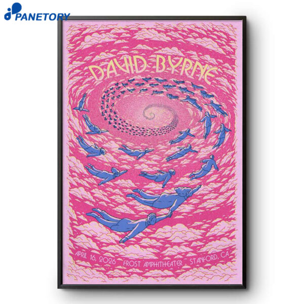 David Byrne Stanford CA Tour Apr 16 2026 Poster