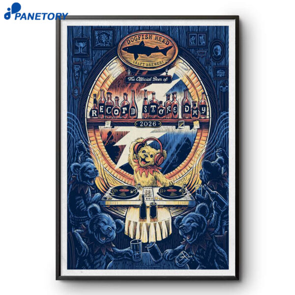 Dogfish Head And Grateful Dead Record Store Day 2026 Poster