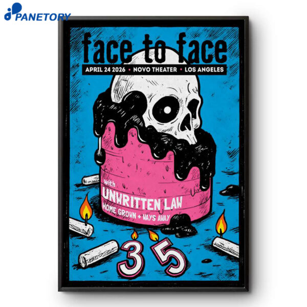 Face To Face Los Angeles CA Apr 24 2026 Poster