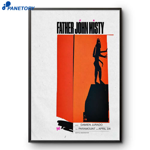 Father John Misty Paramount Theatre Seattle WA Apr 3-4 2026 Poster