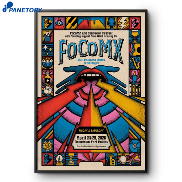 FocoMX Various Venues Throughout Downtown Fort Collins CO Apr 24-25 2026 Poster