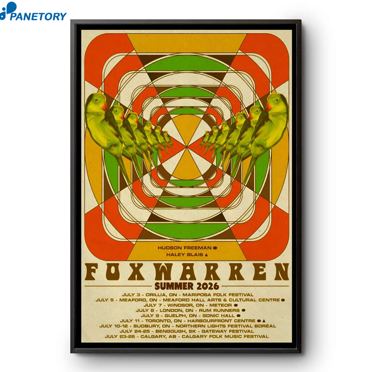 Foxwarren Summer Tour 2026 Poster 2 Foxwarren Summer Tour 2026 Poster