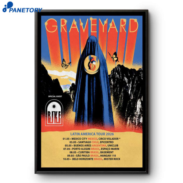 Graveyard Latin America Tour 2026 Poster