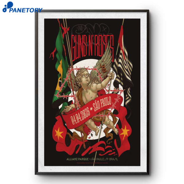 Guns N' Roses Allianz Parque Show Apr 4 2026 Poster
