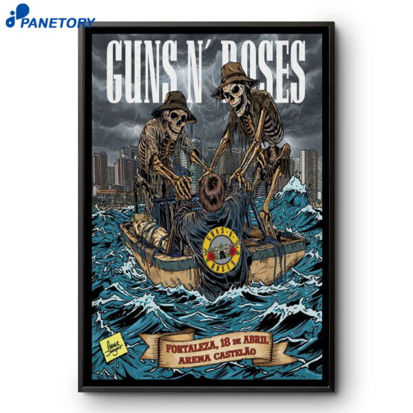Guns N' Roses Fortaleza Brazil Tour Apr 18 2026 Poster