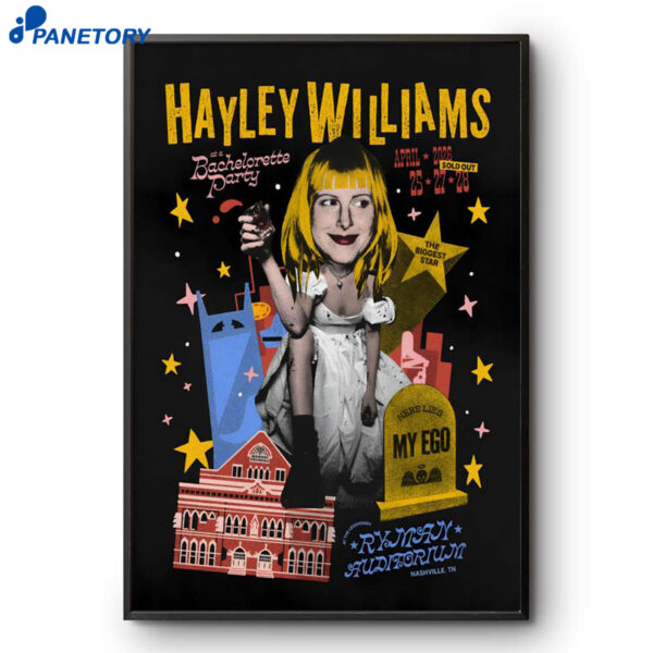 Hayley Williams Nashville TN Apr 25-28 2026 Poster