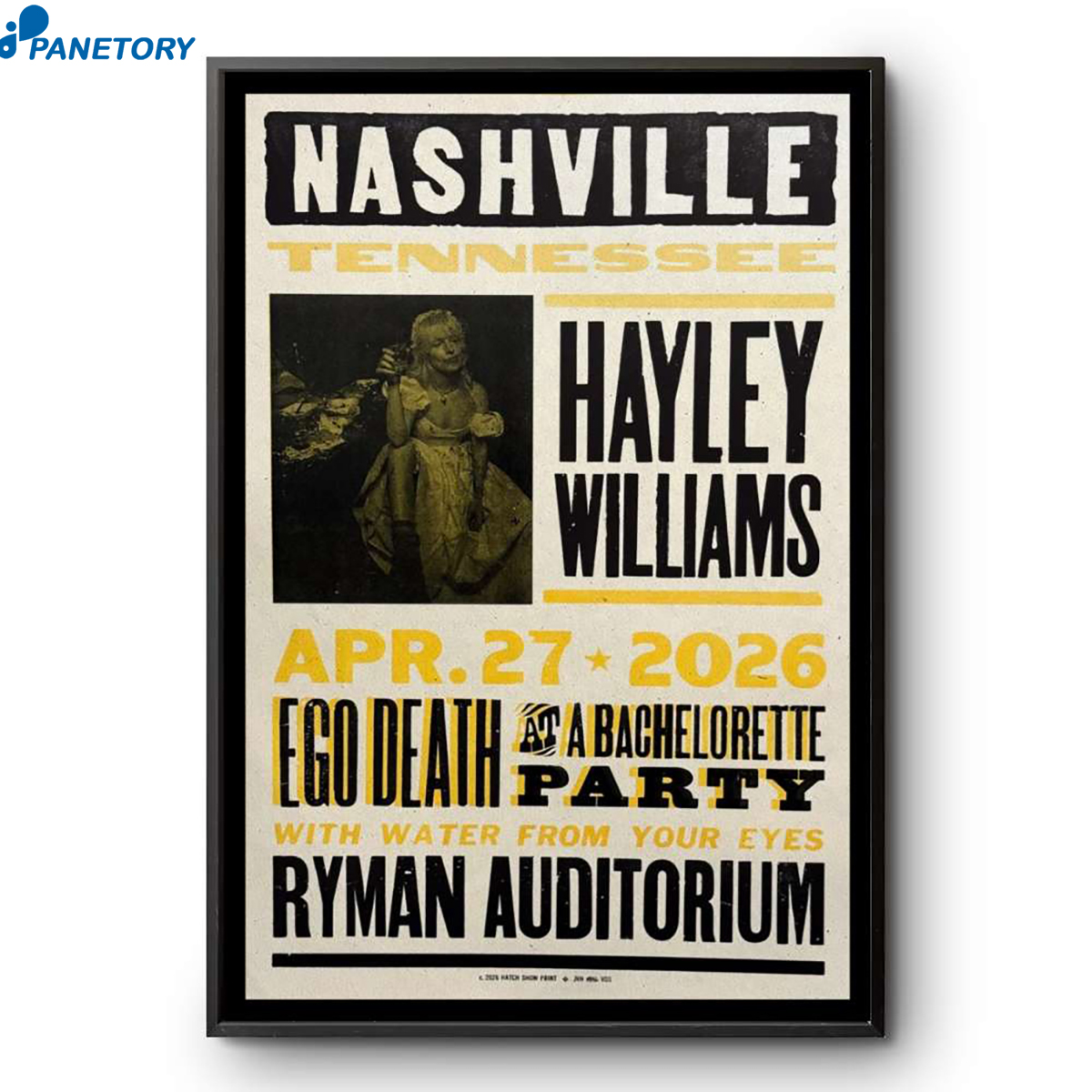 Hayley Williams Ryman Auditorium Apr 27 2026 Poster 2 Hayley Williams Ryman Auditorium Apr 27 2026 Poster
