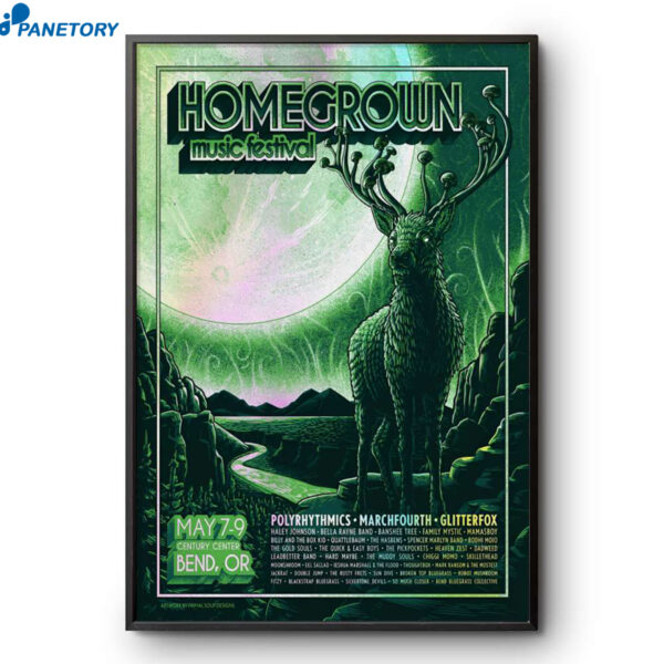 Homegrown Music Festival Bend OR May 7-9 2026 Poster