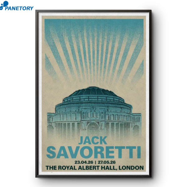 Jack Savoretti Royal Albert Hall Tour Apr 23 2026 Poster
