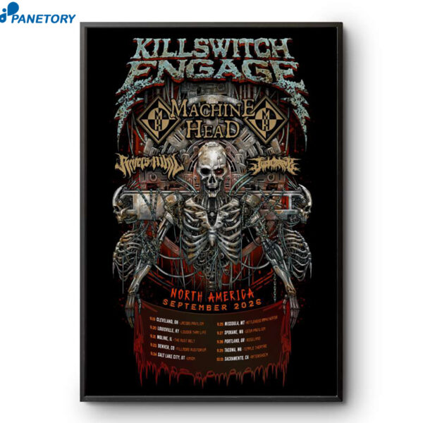 Killswitch Engage North America Tour Sep 2026 Poster