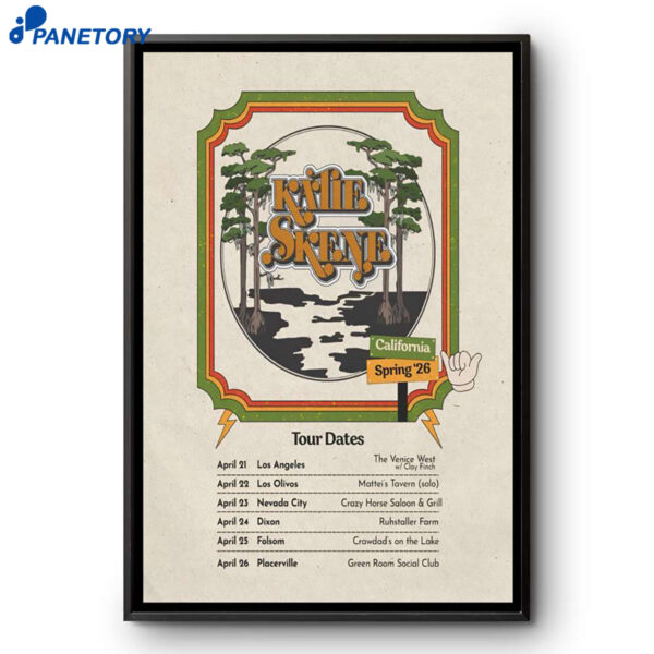 Kalie Skene Spring California Tour 2026 Poster