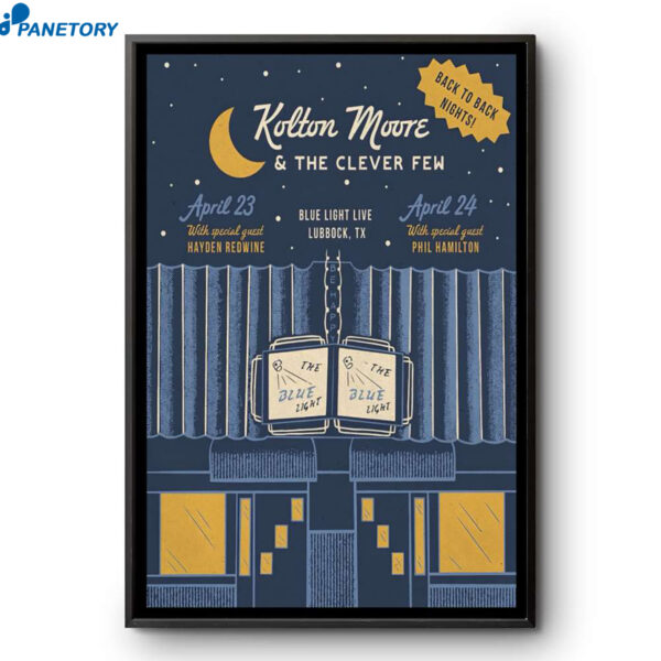 Kolton Moore Lubbock TX Apr 23-24 2026 Poster