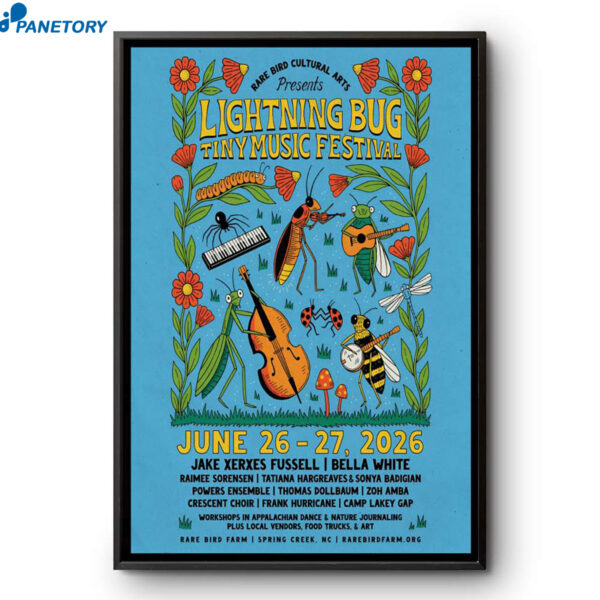 Lightning Bug Tiny Music Festival Spring Creek NC Jun 26-27 2026 Poster