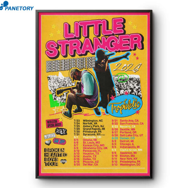 Little Stranger Broken Hearted Boys Tour 2026 Poster