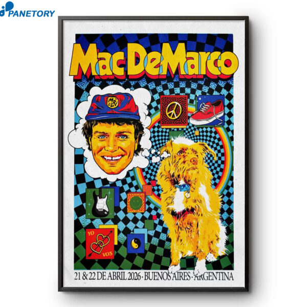 Mac Demarco Buenos Aires Argentina Apr 21-22 2026 Poster