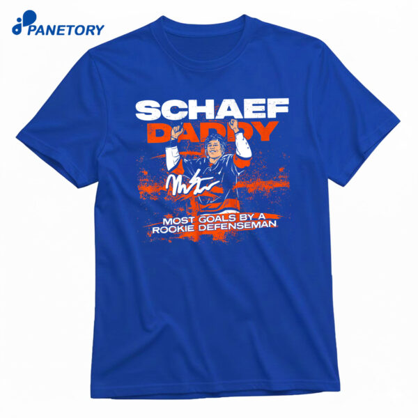 Matthew Schaefer Rookie Defenseman Goal Record T-Shirt