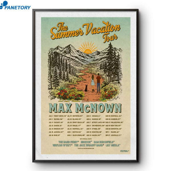 Max Mcnown The Summer Vacation Tour 2026 Poster