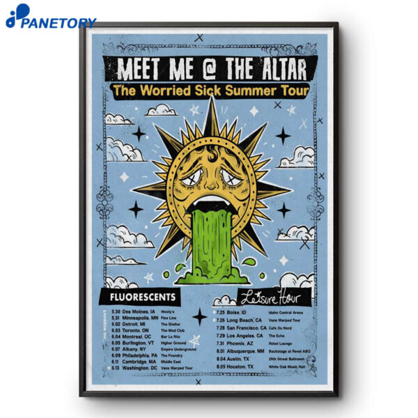Meet Me @ The Altar The Worried Sick Summer Tour 2026 Poster