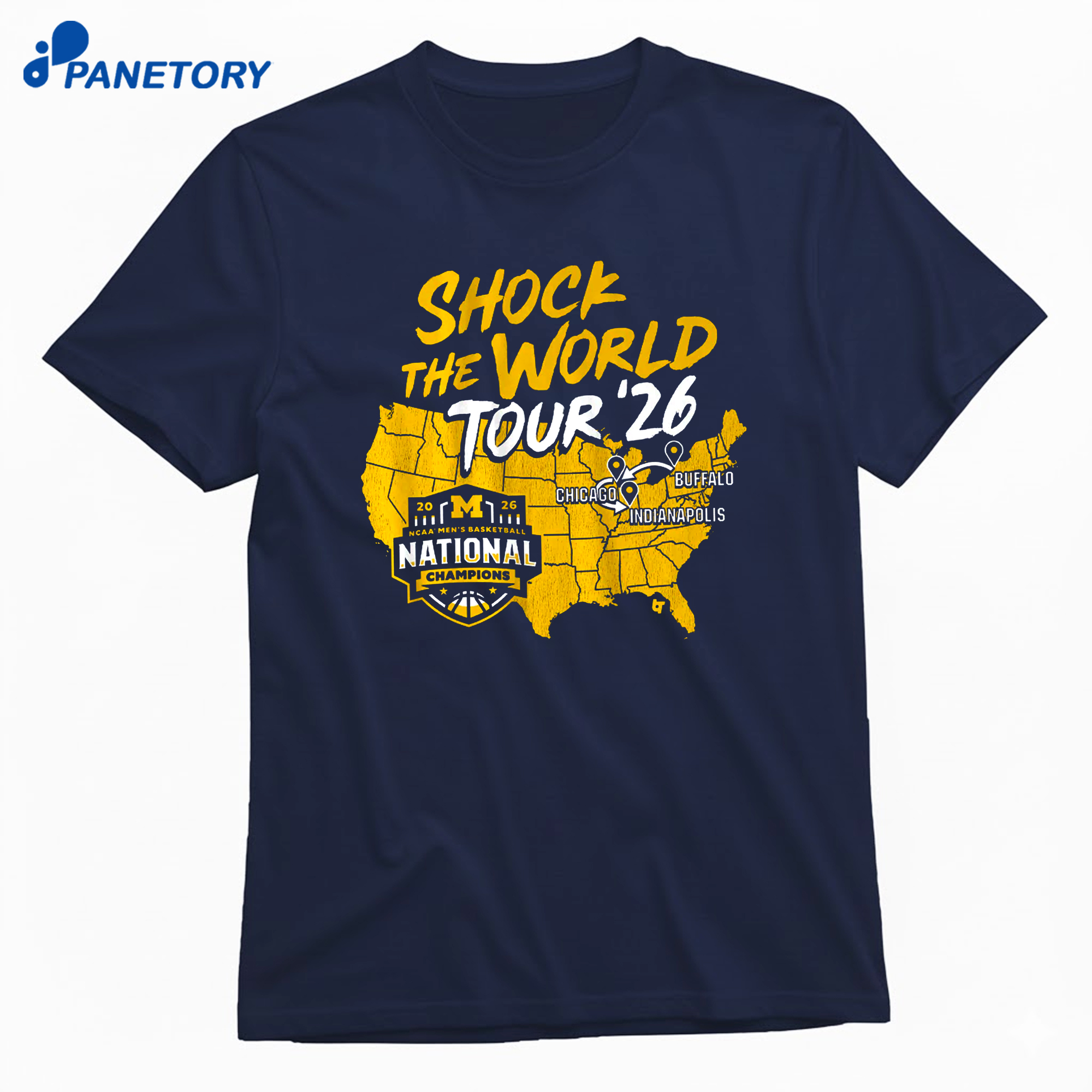 Michigan Wolverines Mbb 2026 National Champions Shock The World Tour T-Shirt 8 Michigan Wolverines Mbb 2026 National Champions Shock The World Tour T-Shirt 1