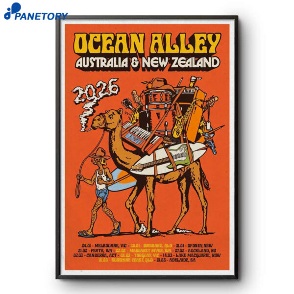 Ocean Alley AUS NZ Tour Holographic Tour 2026 Poster