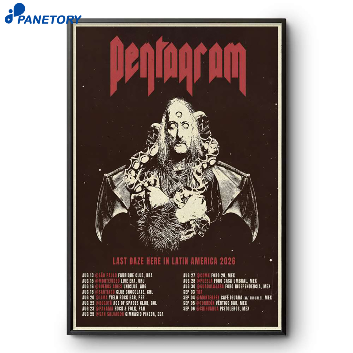 Pentagram Last Daze Here Latin America Tour 2026 Poster 2 Pentagram Last Daze Here Latin America Tour 2026 Poster