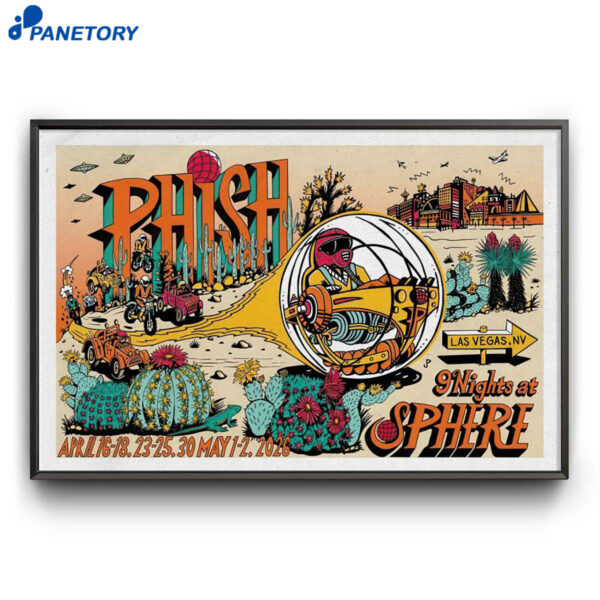 Phish Sphere Las Vegas Concert Apr May 2026 Poster
