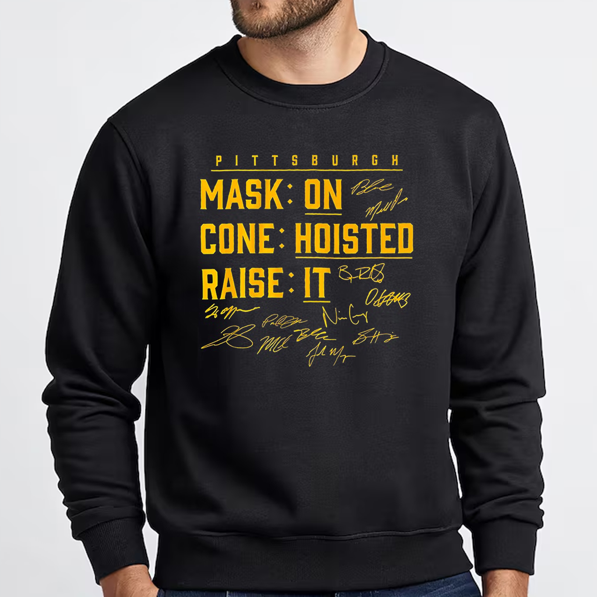 Pittsburgh Baseball Mask On Cone Hoisted Raise It T-Shirt 6 Pittsburgh Baseball Mask On Cone Hoisted Raise It T-Shirt 2