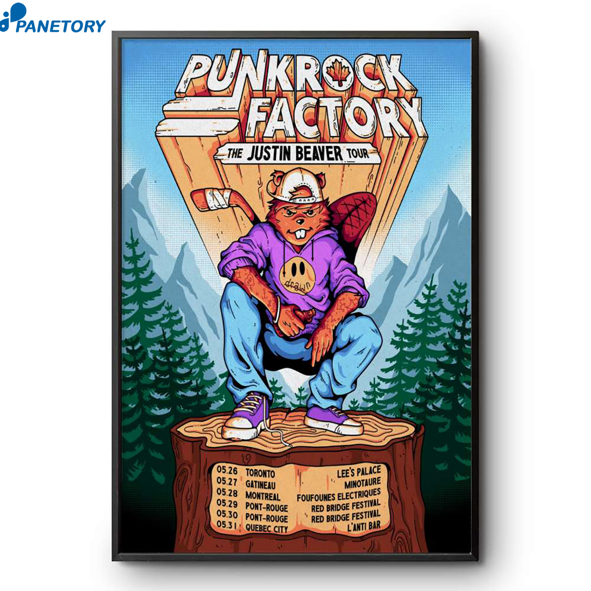 Punk Rock Factory The Justin Beaver Tour 2026 Poster 2 Punk Rock Factory The Justin Beaver Tour 2026 Poster