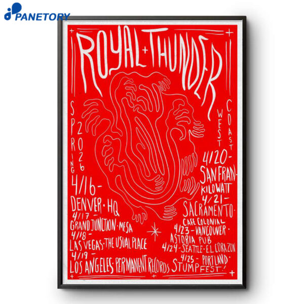 Royal Thunder Tour Apr 2026 Poster