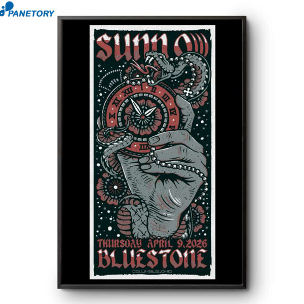 Sunn O))) Tour Columbus OH Apr 9 2026 Poster