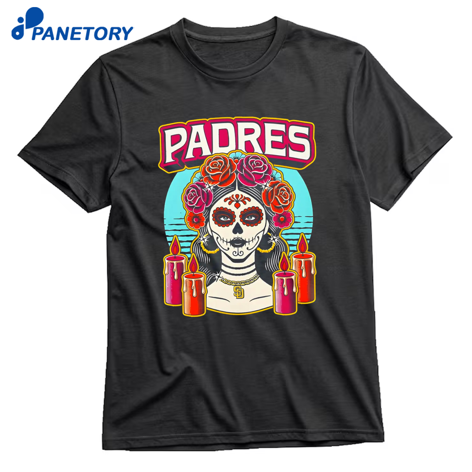 San Diego Padres La Catrina T-Shirt 8 San Diego Padres La Catrina T-Shirt 1