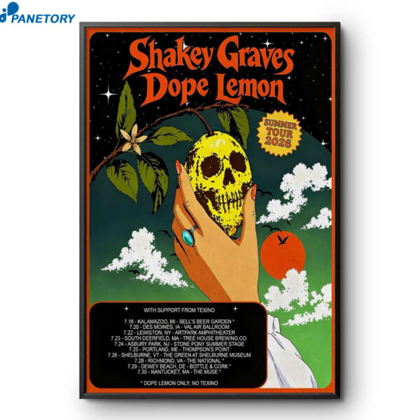 Shakey Graves And Dope Lemon Summer Tour 2026 Poster
