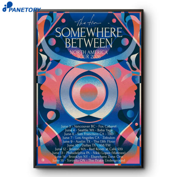 Somewhere Between North America Tour 2026 Poster