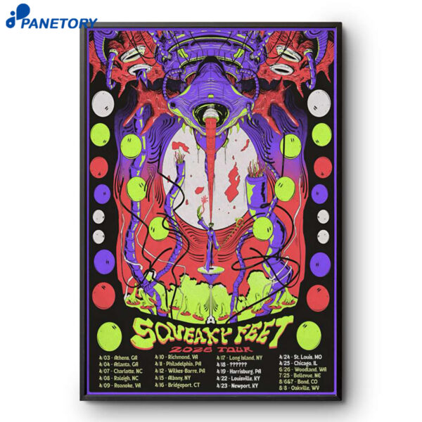 Squeaky Feet Tour Summer 2026 Poster