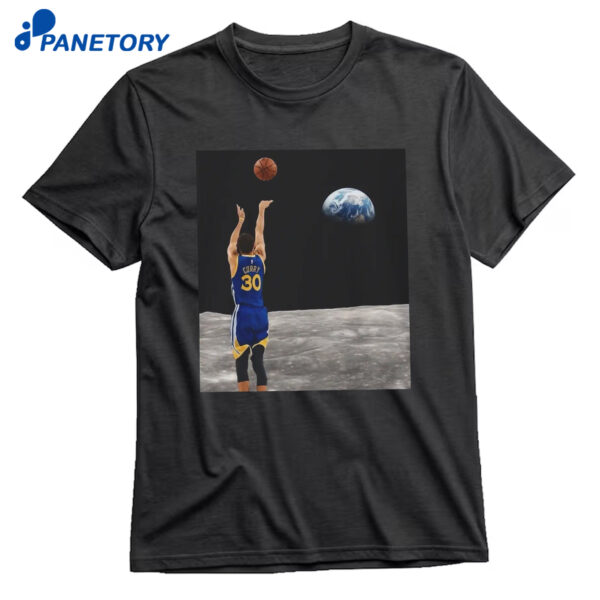 Stephen Curry Shooting From The Moon T-Shirt