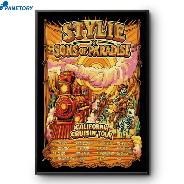 Stylie And Sons Of Paradise California Cruisin Tour 2026 Poster