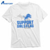 Support Girls Flag Detroit Lions T-shirt 1
