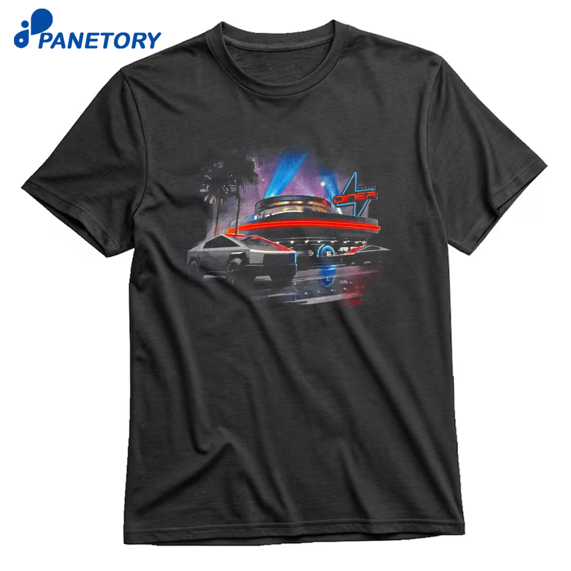 Tesla Hollywood Retro Diner T-Shirt 8 Tesla Hollywood Retro Diner T-Shirt 1