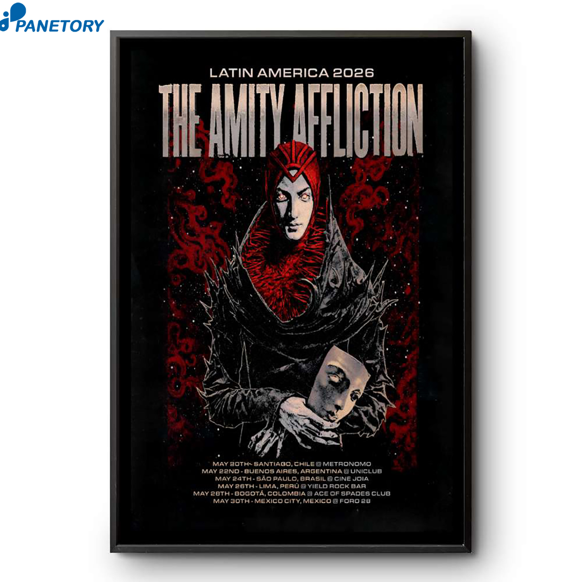 The Amity Affliction Latin America Tour 2026 Poster 2 The Amity Affliction Latin America Tour 2026 Poster