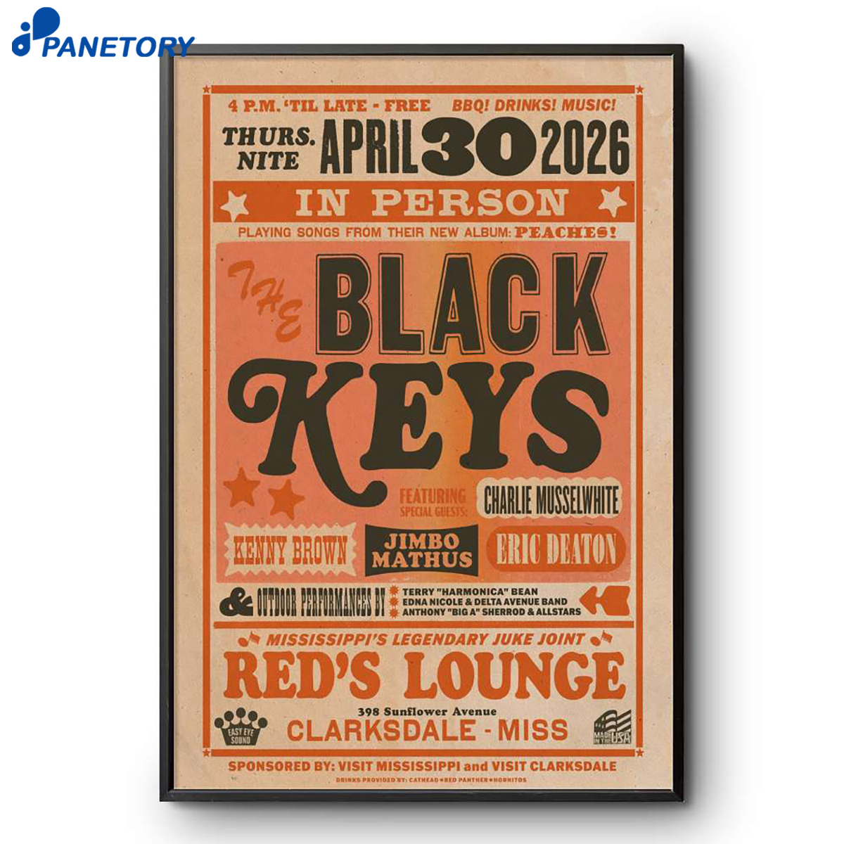 The Black Keys Clarksdale Mississippi Apr 30 2026 Poster 2 The Black Keys Clarksdale Mississippi Apr 30 2026 Poster