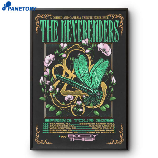 The Neverenders Spring Tour 2026 Poster
