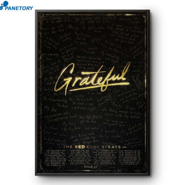 The Red Clay Strays Grateful Tour 2026 Poster